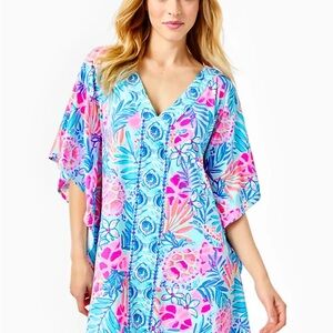 Lilly Pulitzer Swim Skyla Coverup Caftan Rainforest Retreat